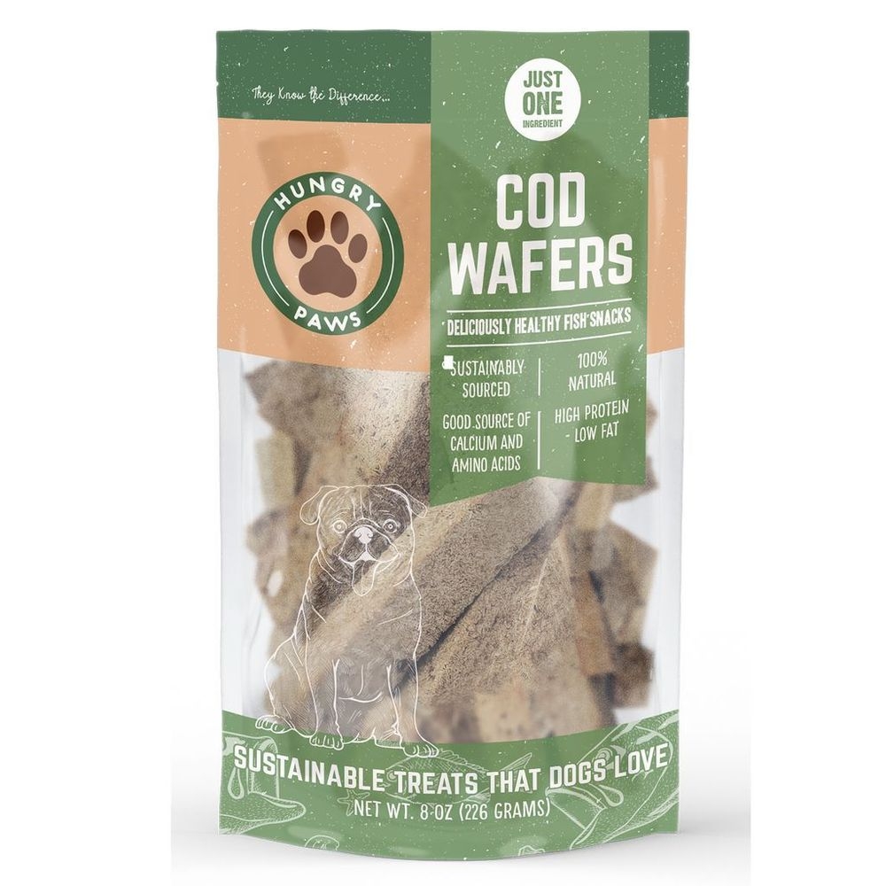Hungry Paws Cod Fish Wafer Dog Treats, 8 Ounce -- 6 per case