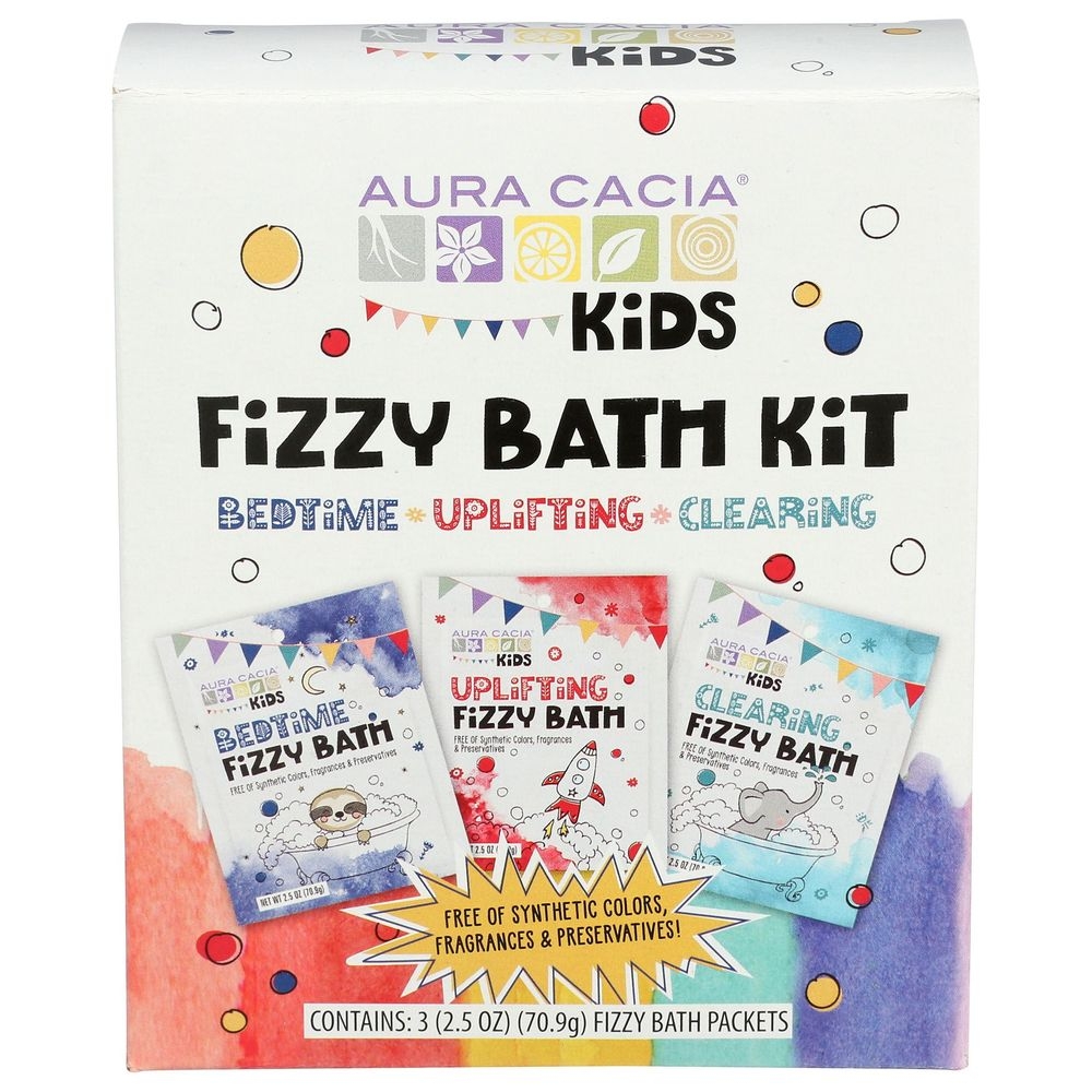 Aura Cacia Kids Fizzy Bath Kit, kit of 3