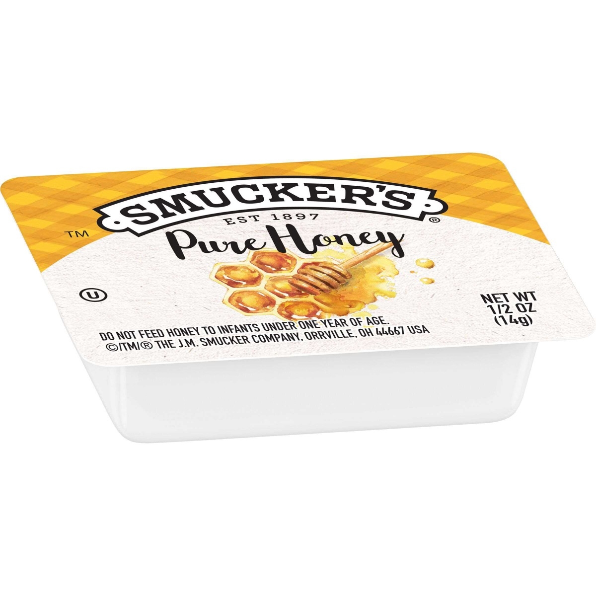 Smuckers Pure Honey Cups, 0.5 Ounce -- 200 per case