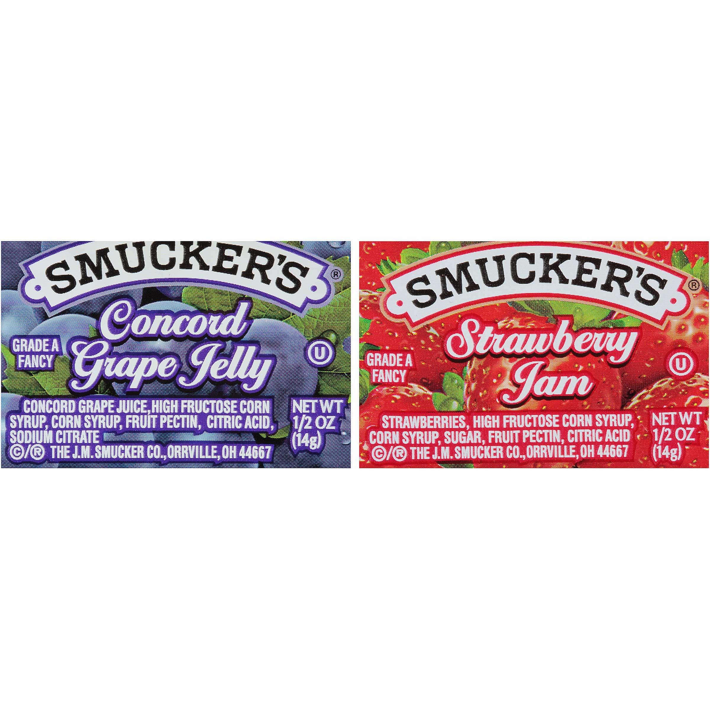 Smuckers Assortment Jam, 1/2 Ounce -- 200 per case.