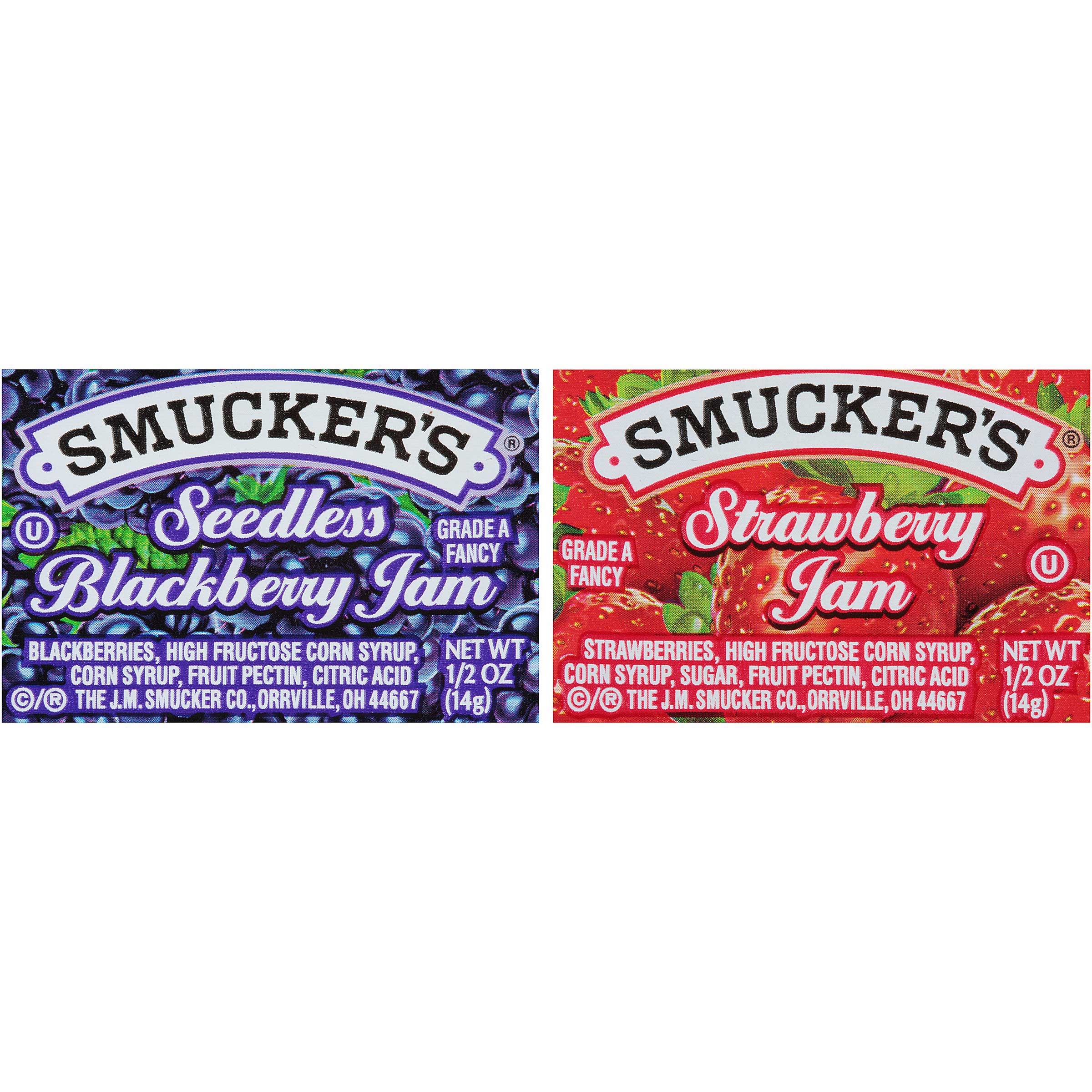 Smuckers Seedless Blackberry Jam, 1/2 Ounce -- 200 per case.