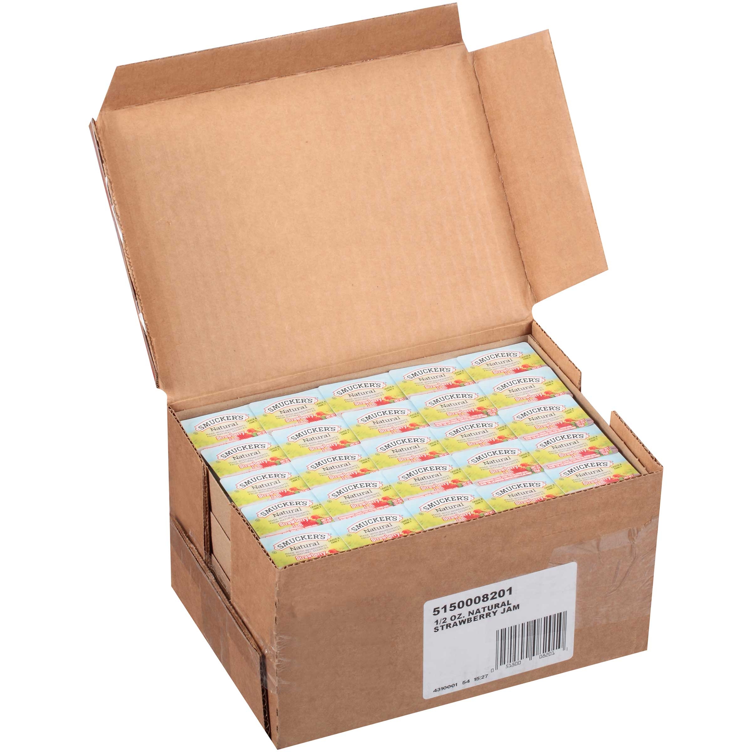 Smuckers Natural Strawberry Jam, 1/2 Ounce -- 200 per case.