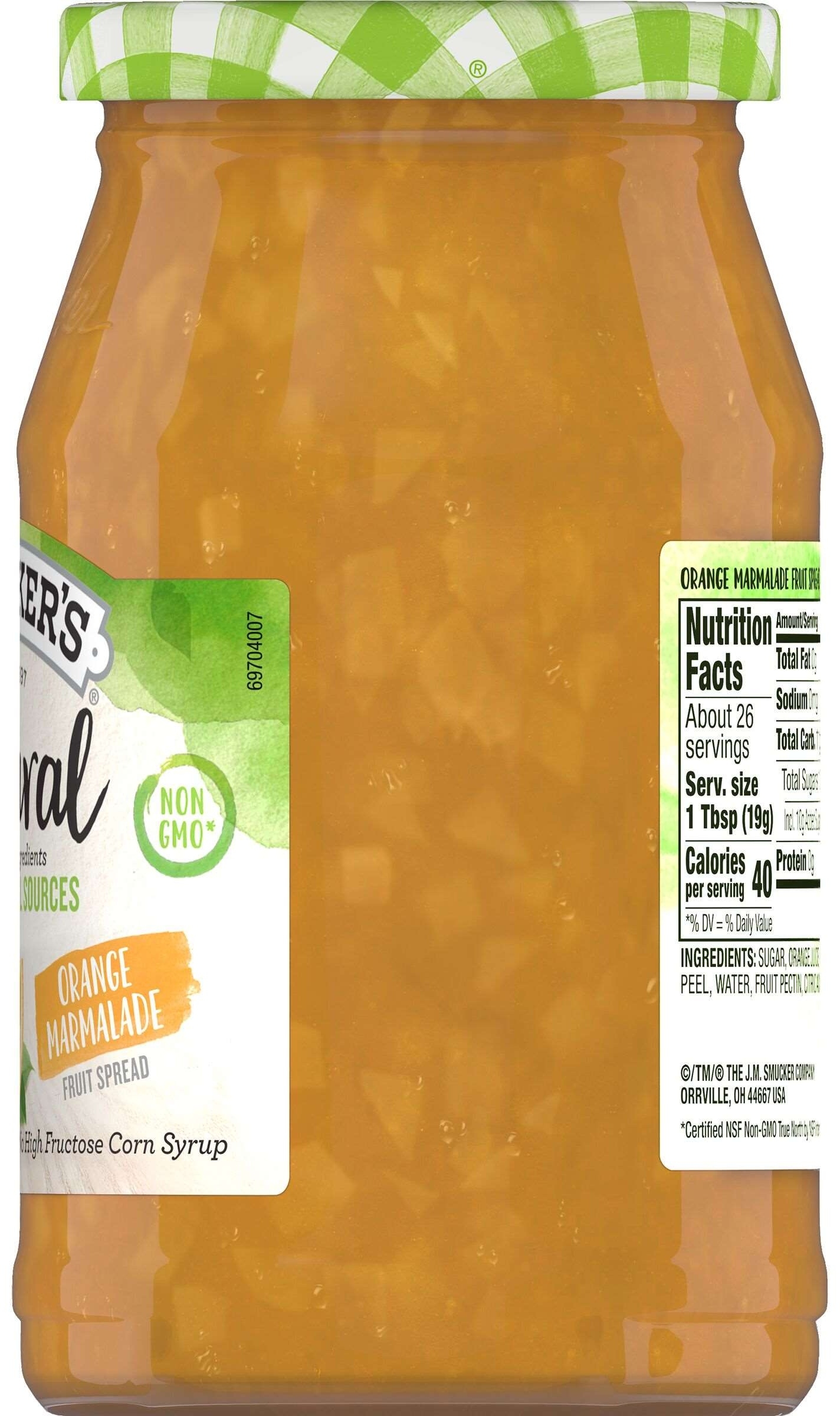 Smuckers Natural Orange Marmalade Spread, 17.25 Ounce -- 8 per case