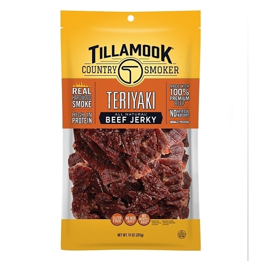 Tillamook Country Smoker Teriyaki Beef Meat Jerky -- 6 per case