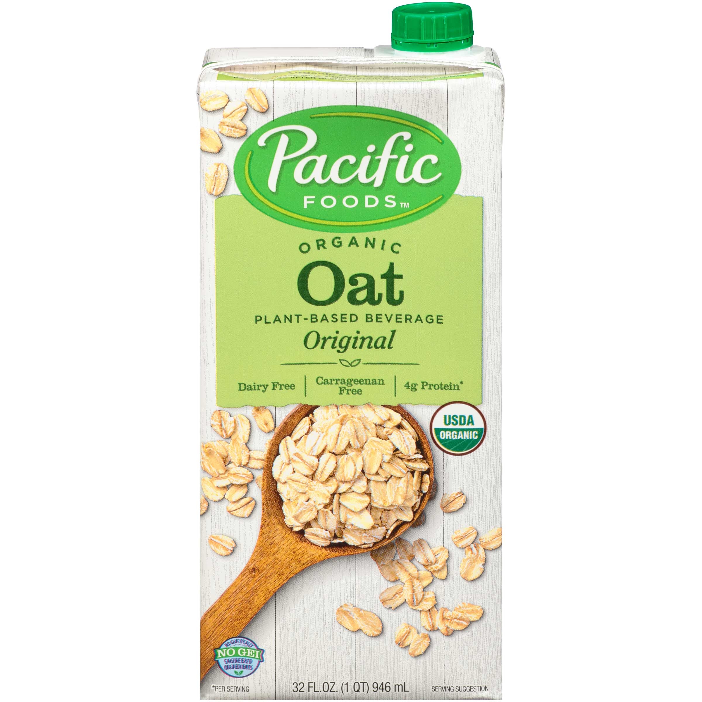 Pacific Foods Organic Naturally Original Oat Beverage, 32 Fluid Ounce -- 12 per case