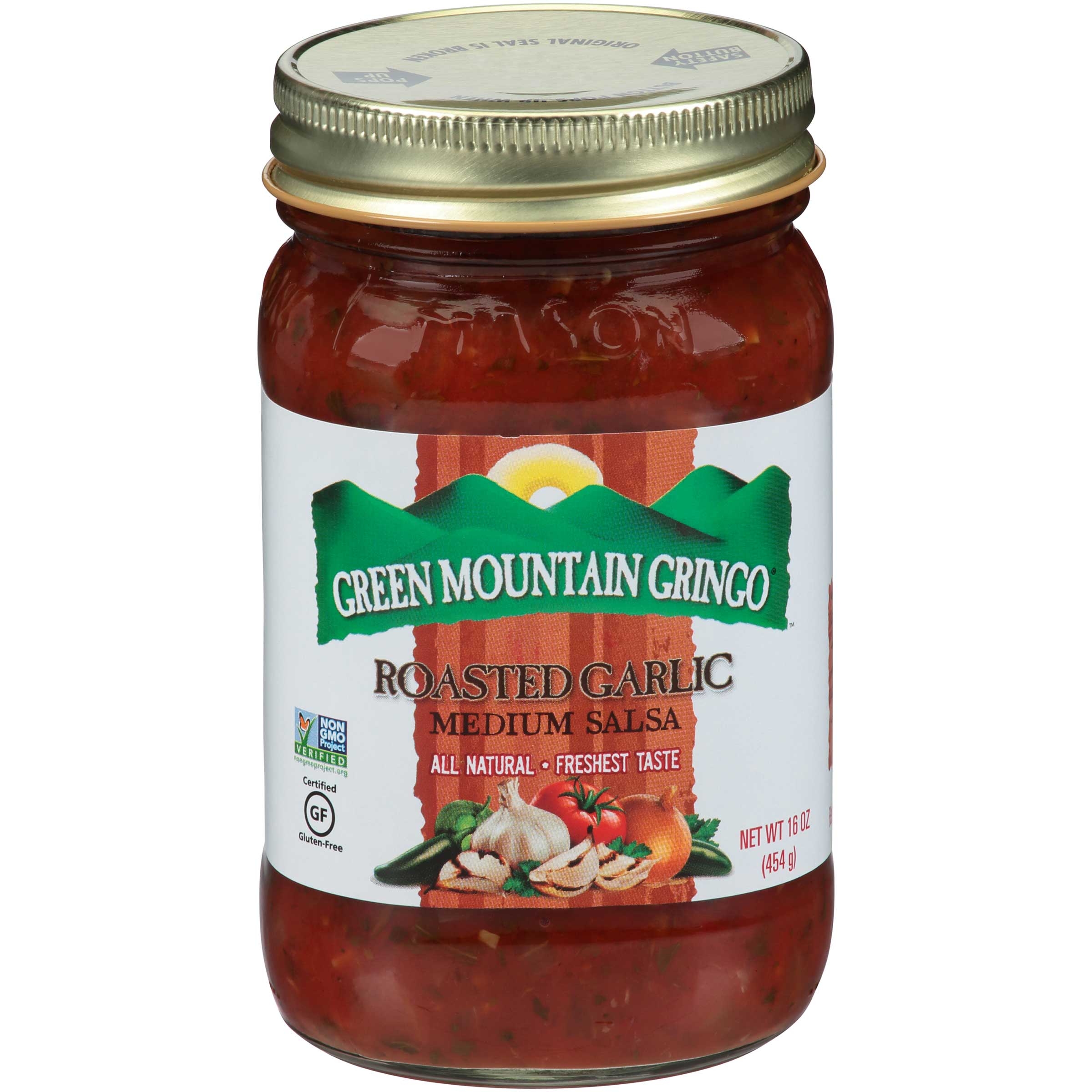 Green Mountain Gringo Roasted Garlic Salsa, 16 Ounce -- 12 per case