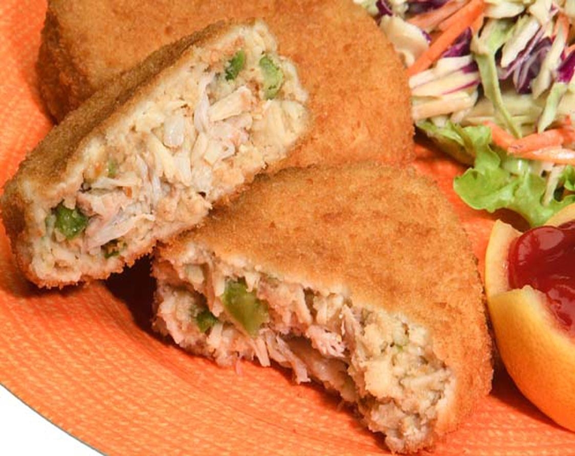 Kaptains Ketch Breaded Deviled Crab Cake, 3 Ounce -- 32 per case.