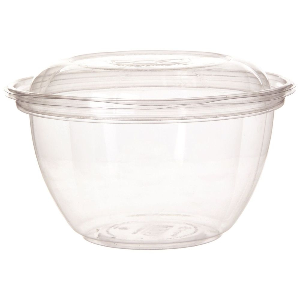 Eco-Products Clear PLA Salad Bowl and Lid, 18 Ounce Capacity -- 150 per case