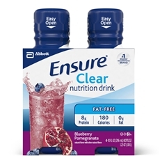 Ensure Active Blueberry Pomegranate Clear Nutrition Protein Drink, 10 Fluid Ounce - 4 per pack -- 3 packs per case.