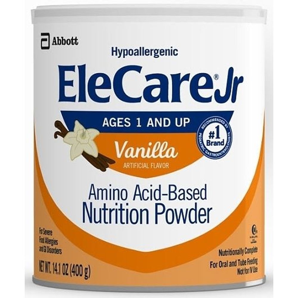 Elecare Junior Vanilla Hypoallergenic Amino Acid Based Nutrition Powder, 14.1 Ounce -- 6 per case