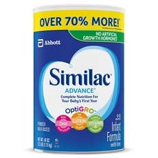 Similac Advance Stage 1 Infant Formula with Iron Powder, 1.93 Pound Can -- 6 per case.