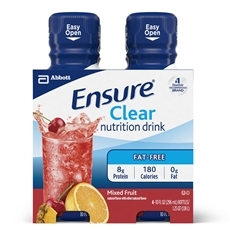 Ensure Active Protein Mixed Fruit Clear Nutrition Protein Drink, 10 Fluid Ounce - 4 per pack -- 3 packs per case.