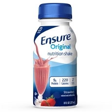 Ensure Original Strawberry Nutrition Shake, 8 Fluid Ounce -- 16 per case.