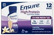 Ensure High Protein Vanilla Nutrition Shake - Value Pack, 8 Ounce Bottle -- 12 per case
