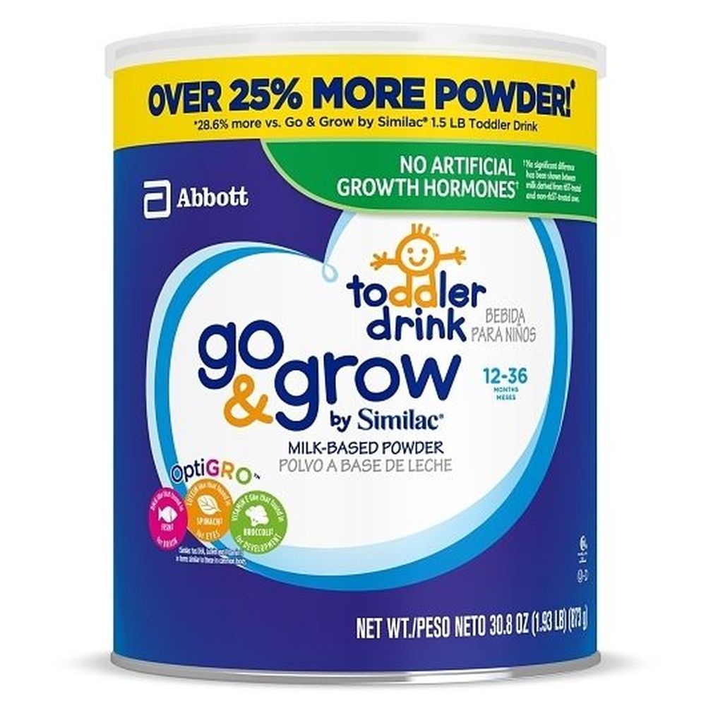 Similac Go and Grow Non-Gmo Milk-Based Powder Toddler Formula, 1.93 Pound Can -- 4 per case