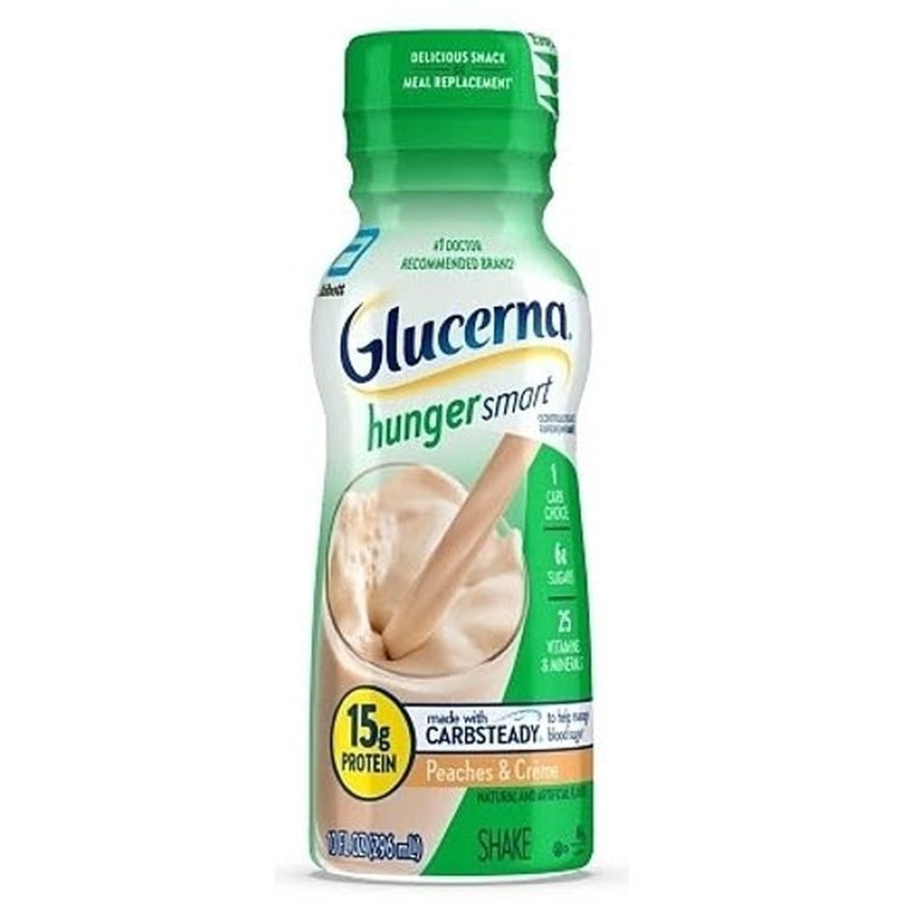 Glucerna Hunger Smart Peaches and Crème Shake, 3.75 Pint -- 4 per case