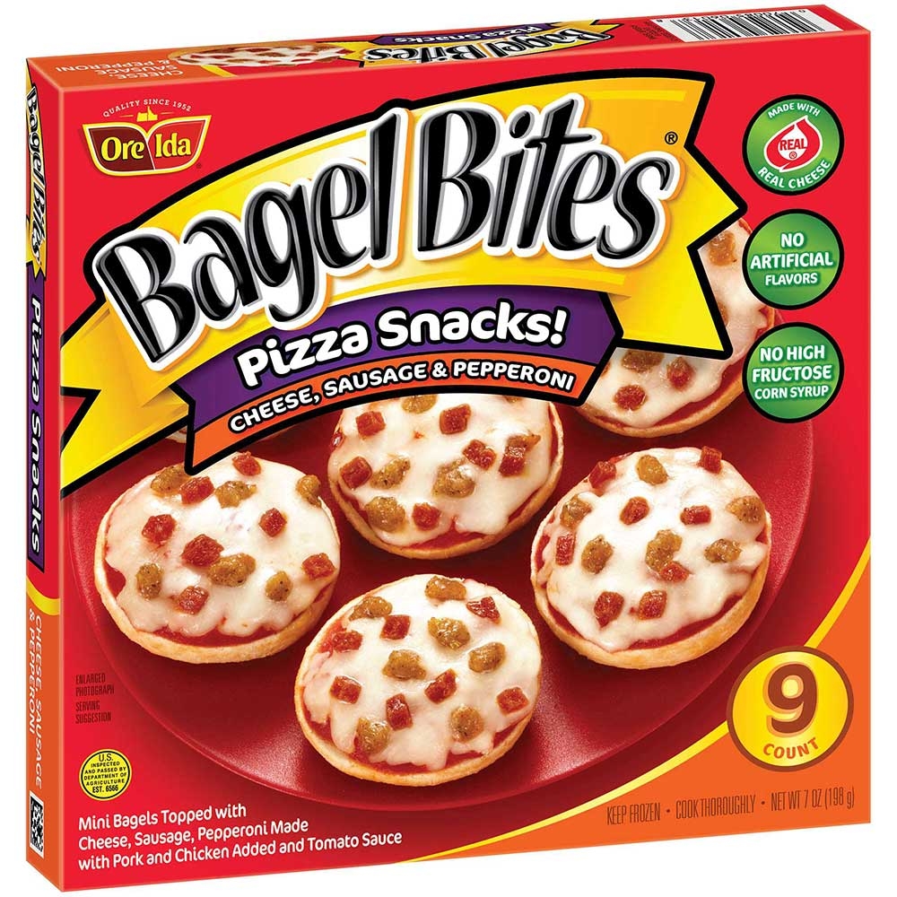 Bagel Bites Cheese, Sausage and Pepperoni Pizza Snack, 7 Ounce -- 8 per case