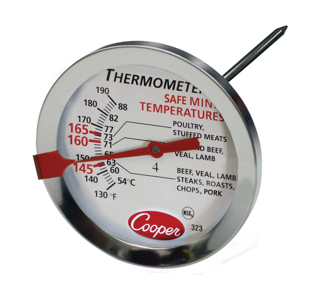 Thermometer, Meach.T 130, 190F To 323F.
