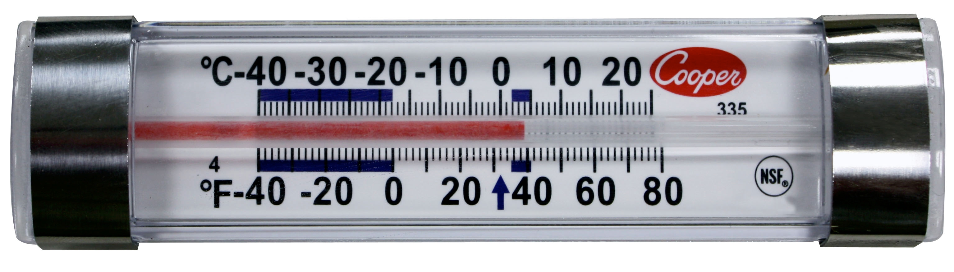 Thermometer, Refrigerator/Freezer 30H, 80F To 335 F.