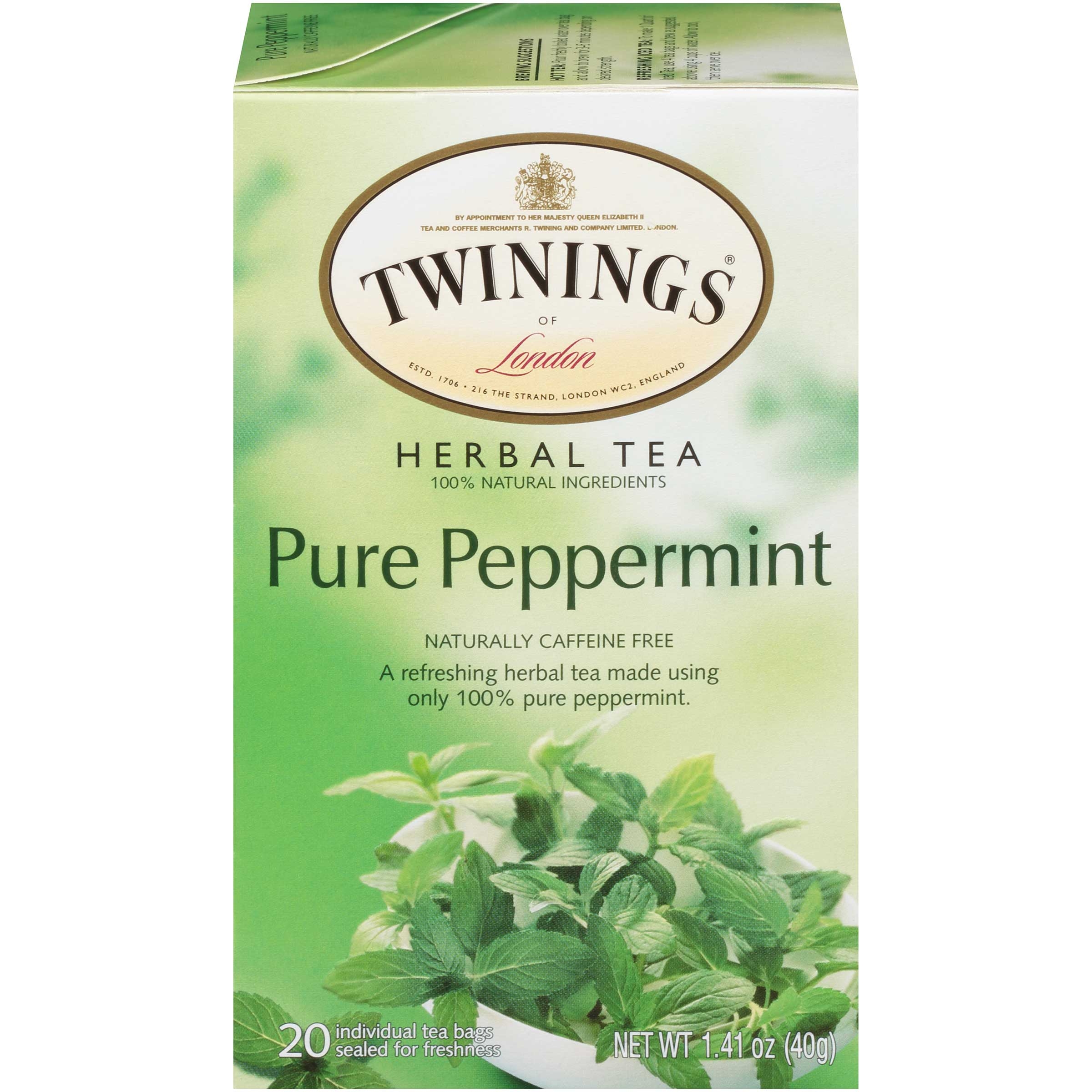 Twinings Pure Peppermint Herbal Tea, 20 Count Pack -- 6 per case