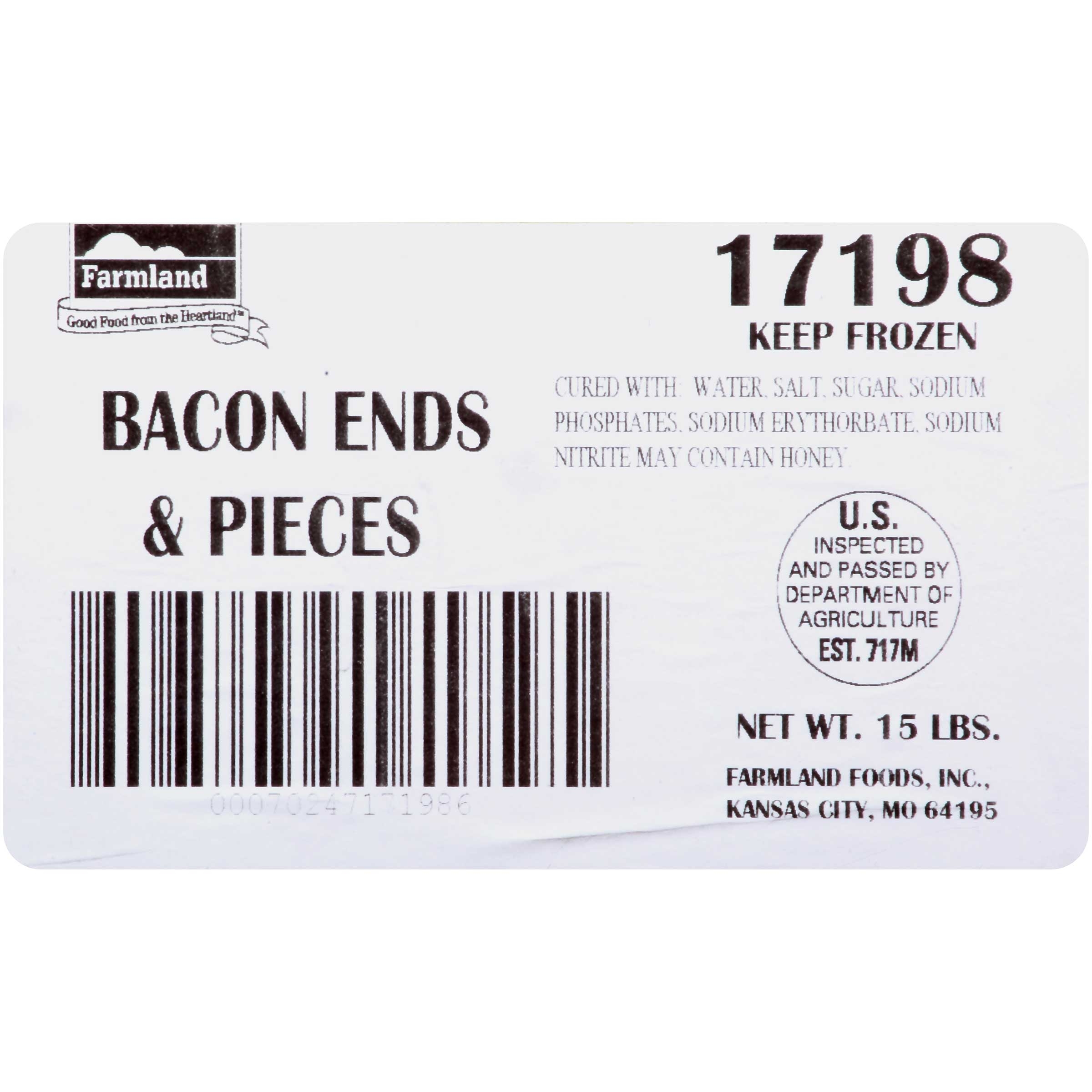 Farmland End and Piece Bacon, 15 Pound.