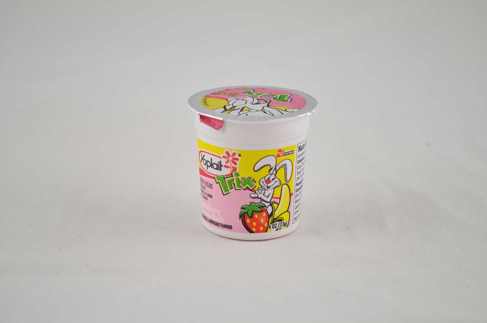 Yoplait Trix Strawberry Banana Bash Yogurt, 4 Ounce -- 48 per case.