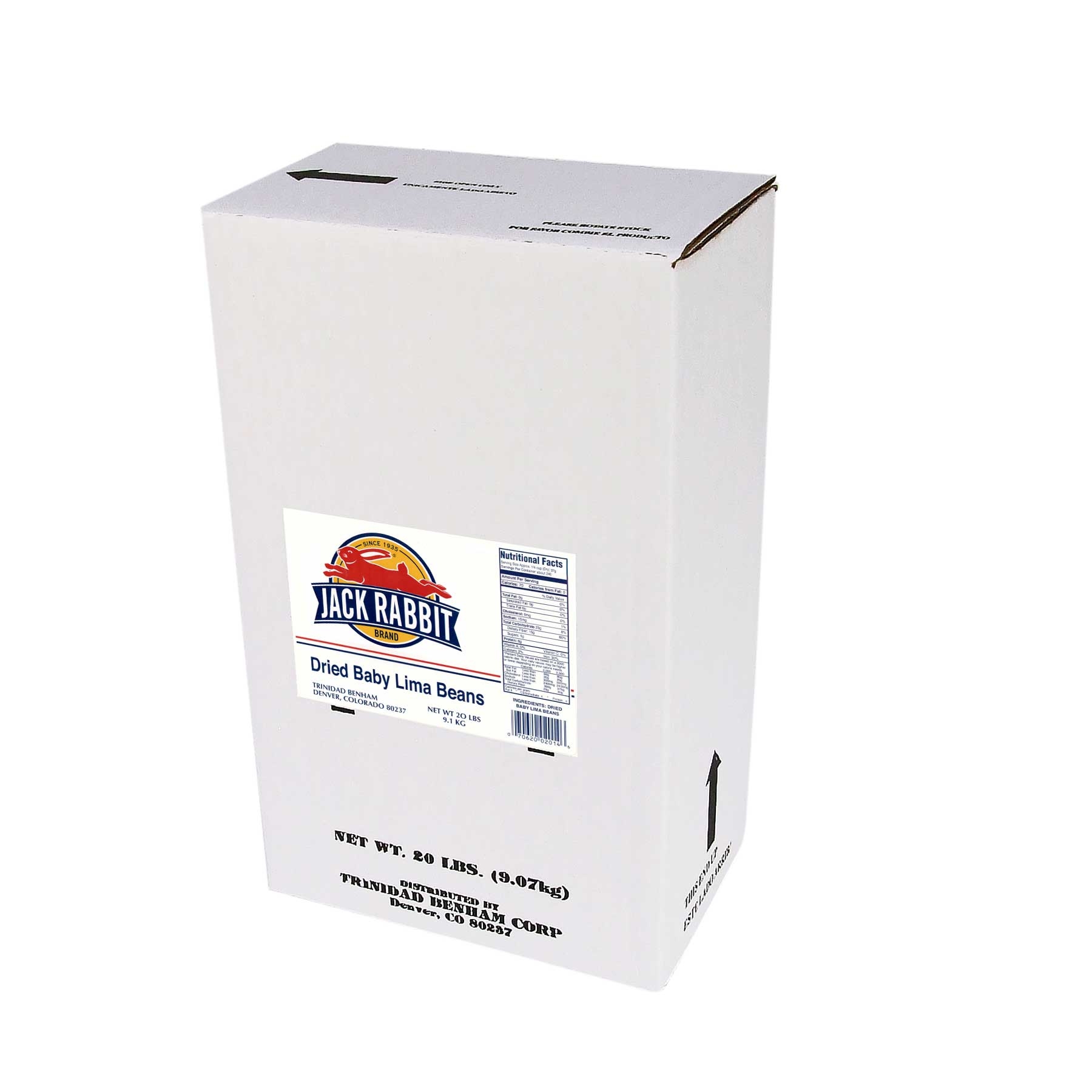 Jack Rabbit Baby Lima Beans - 20 lb. bag, 1 bag per case