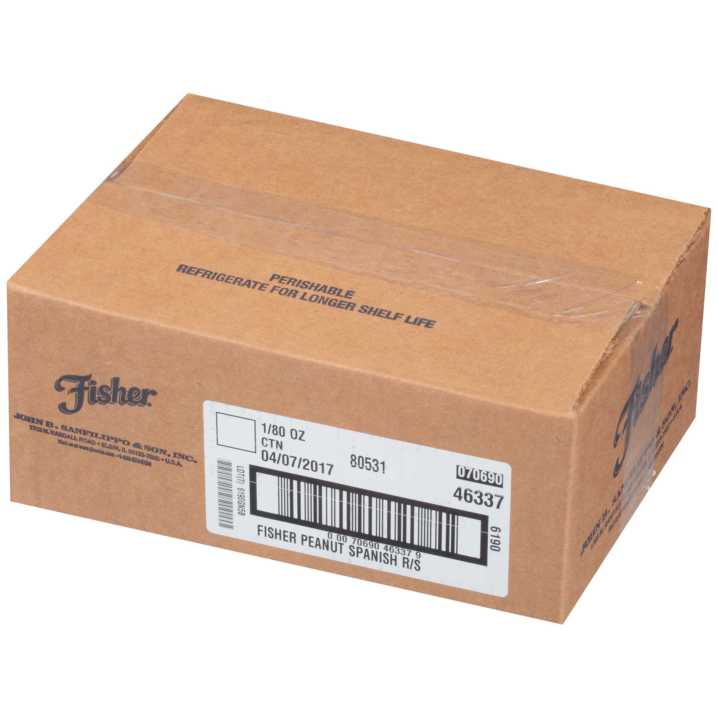 Fisher Roasted and Salted Spanish Whole Peanut, 5 Pound.