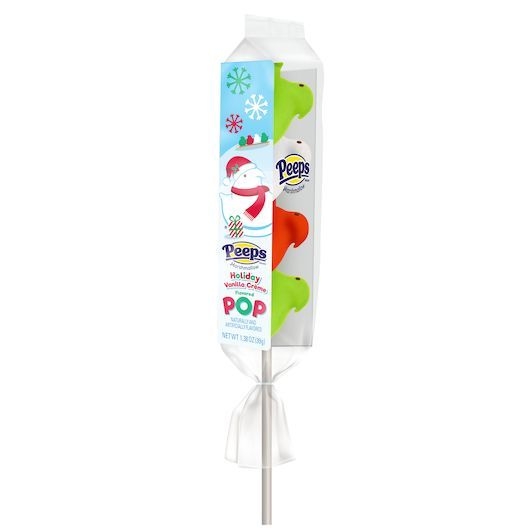 Peeps Rainbow Vanilla Creme Red and Green White Pop Marshmallow, 1.38 Ounce -- 28 per case