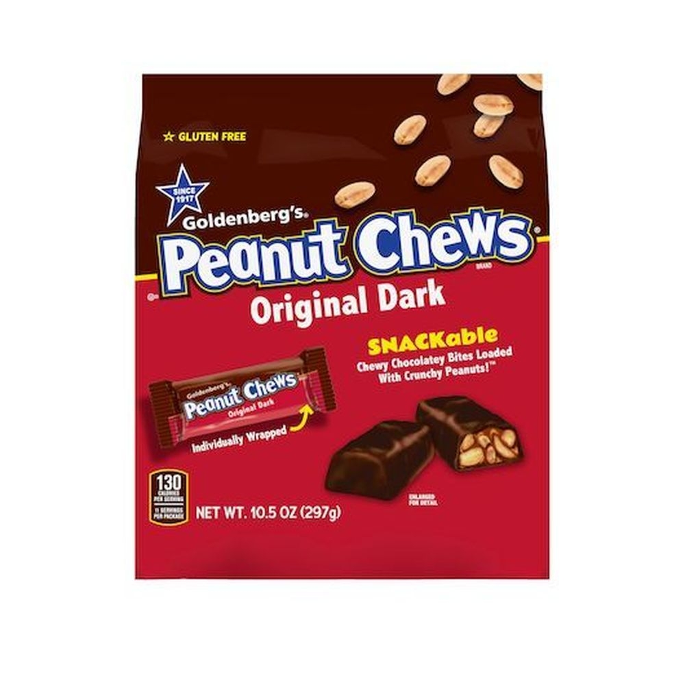 Peanut Chews - Original Dark Chocolate Covered, 10.5 Ounce -- 8 per case