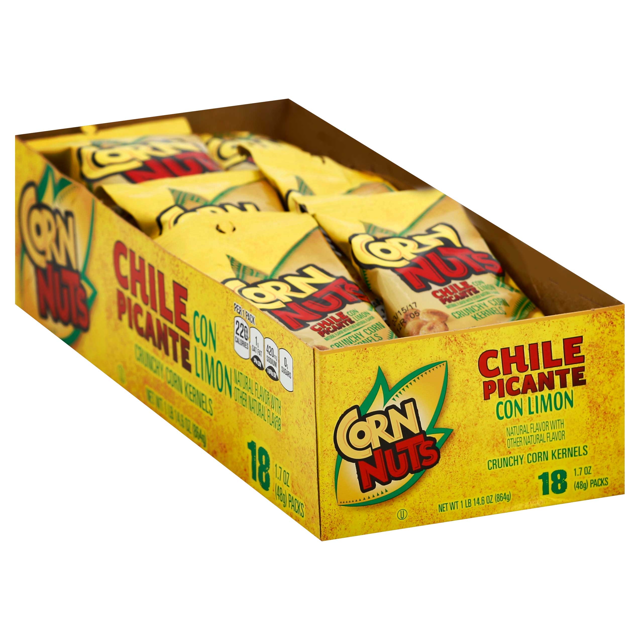 CornNuts Chile Picante - 1.7 oz. bag, 216 per case