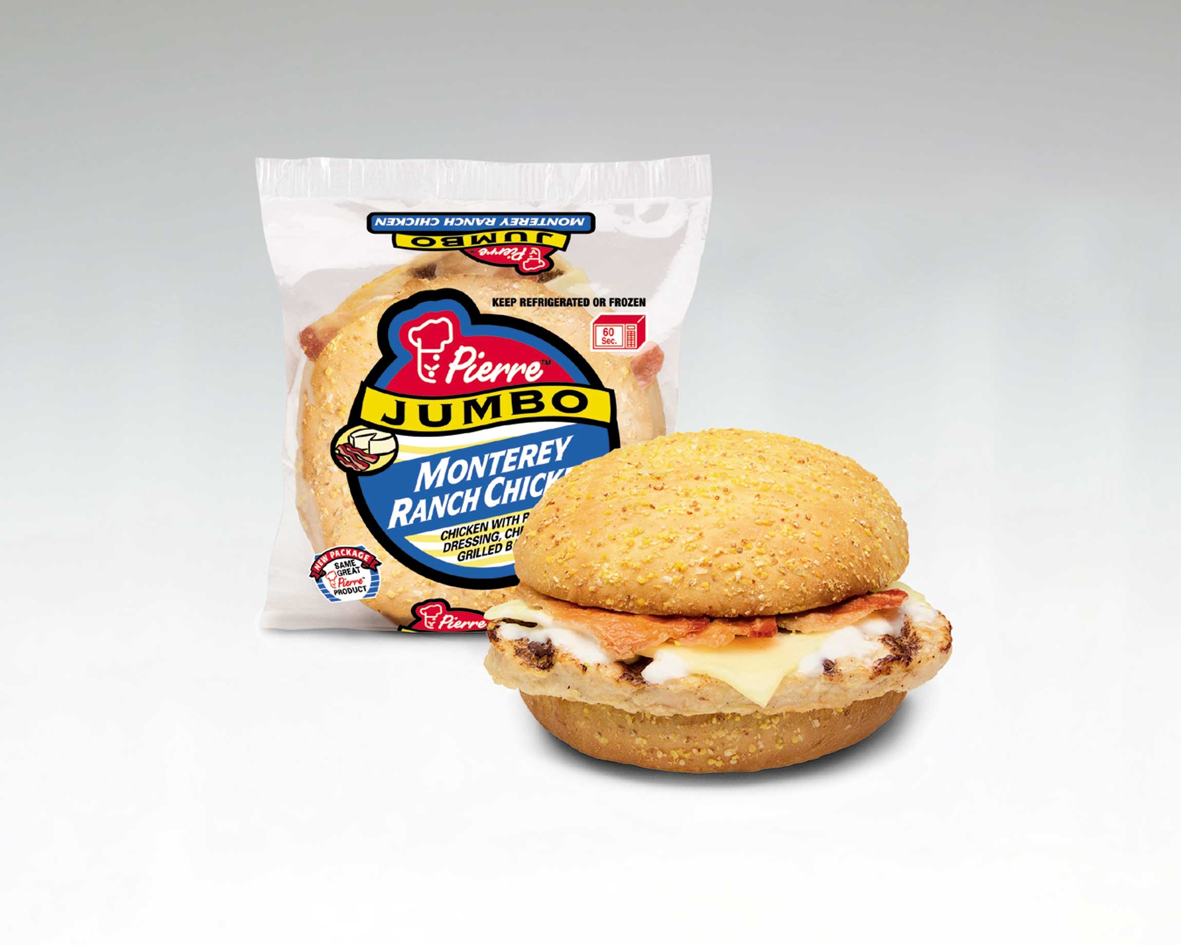 Pierre Jumbo Monterey Ranch Chicken Sandwich, 6.1 Ounce -- 12 per case.