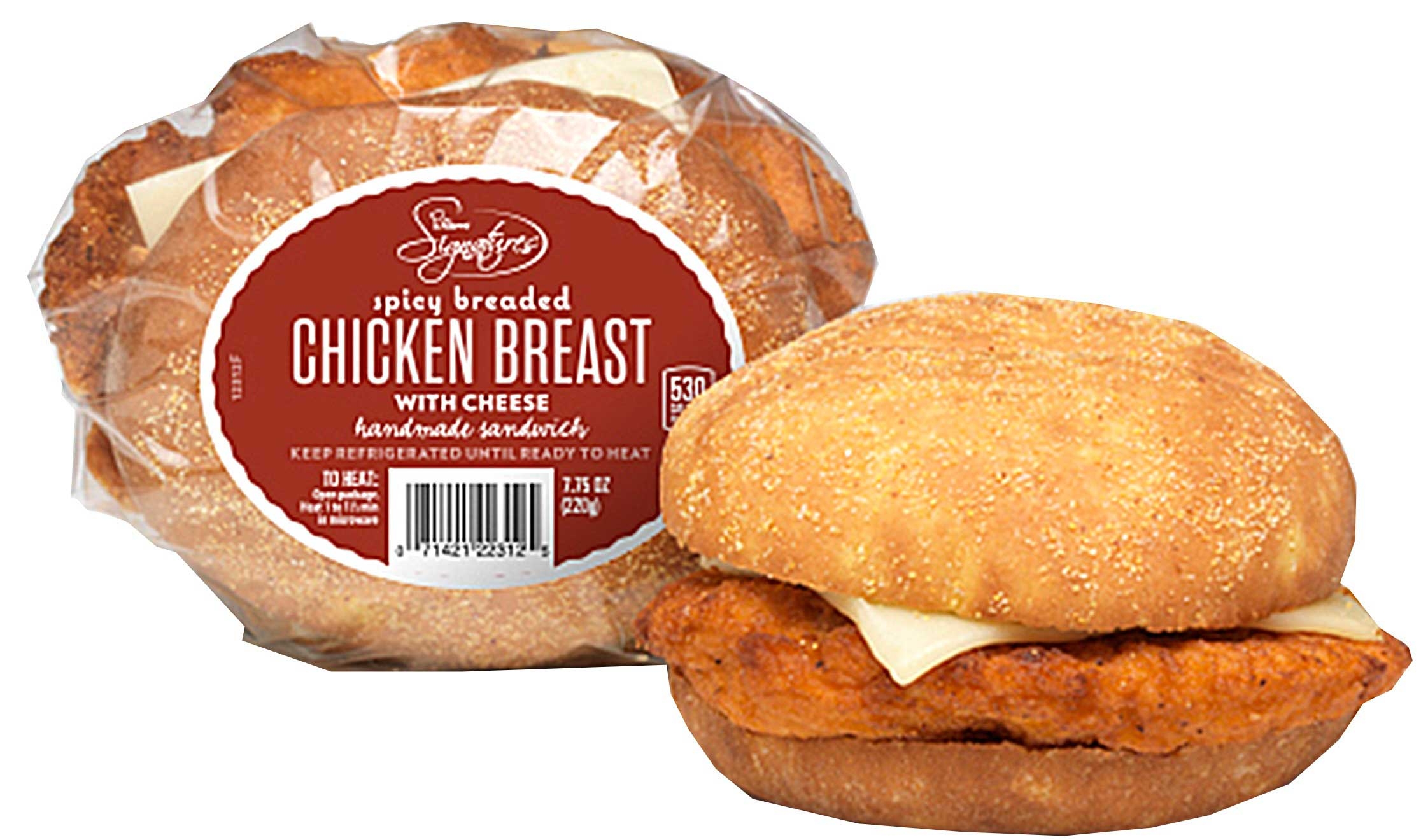 Pierre Signatures Spicy Chicken with Cheese Sandwich, 7.75 Ounce -- 12 per case.