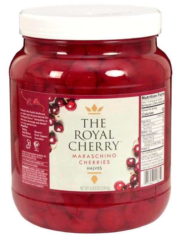 Commodity Cherries Maraschino Large Cherry Halves, 0.5 Gallon -- 6 per case