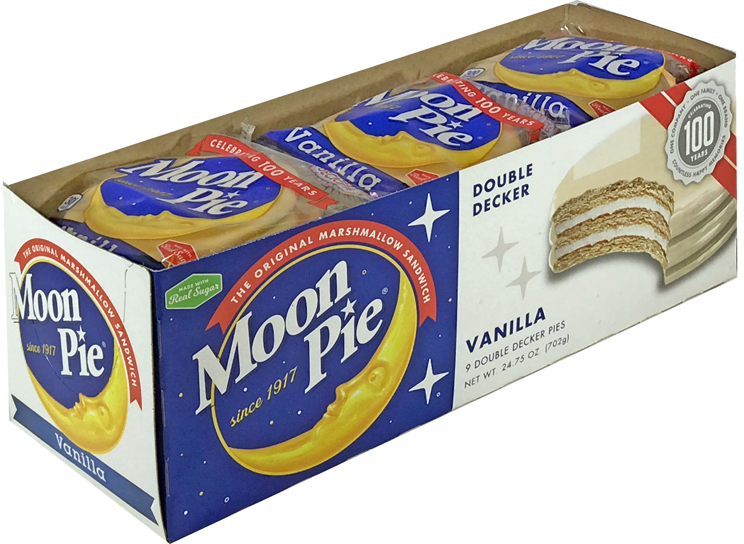 MoonPie Double Decker Vanilla Pie -- 54 per case.