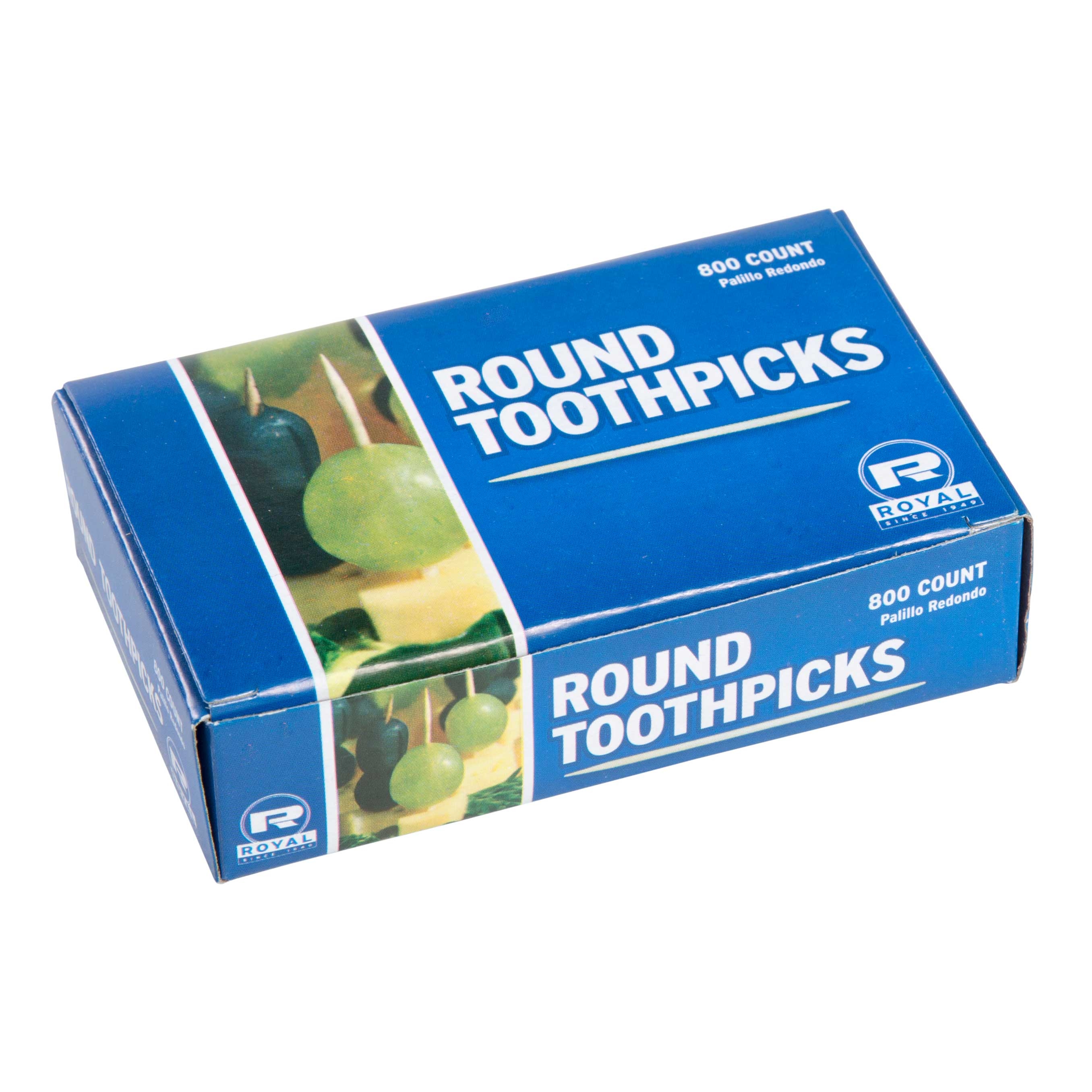 Royal Round Toothpick, 800 count per pack -- 120 per case.