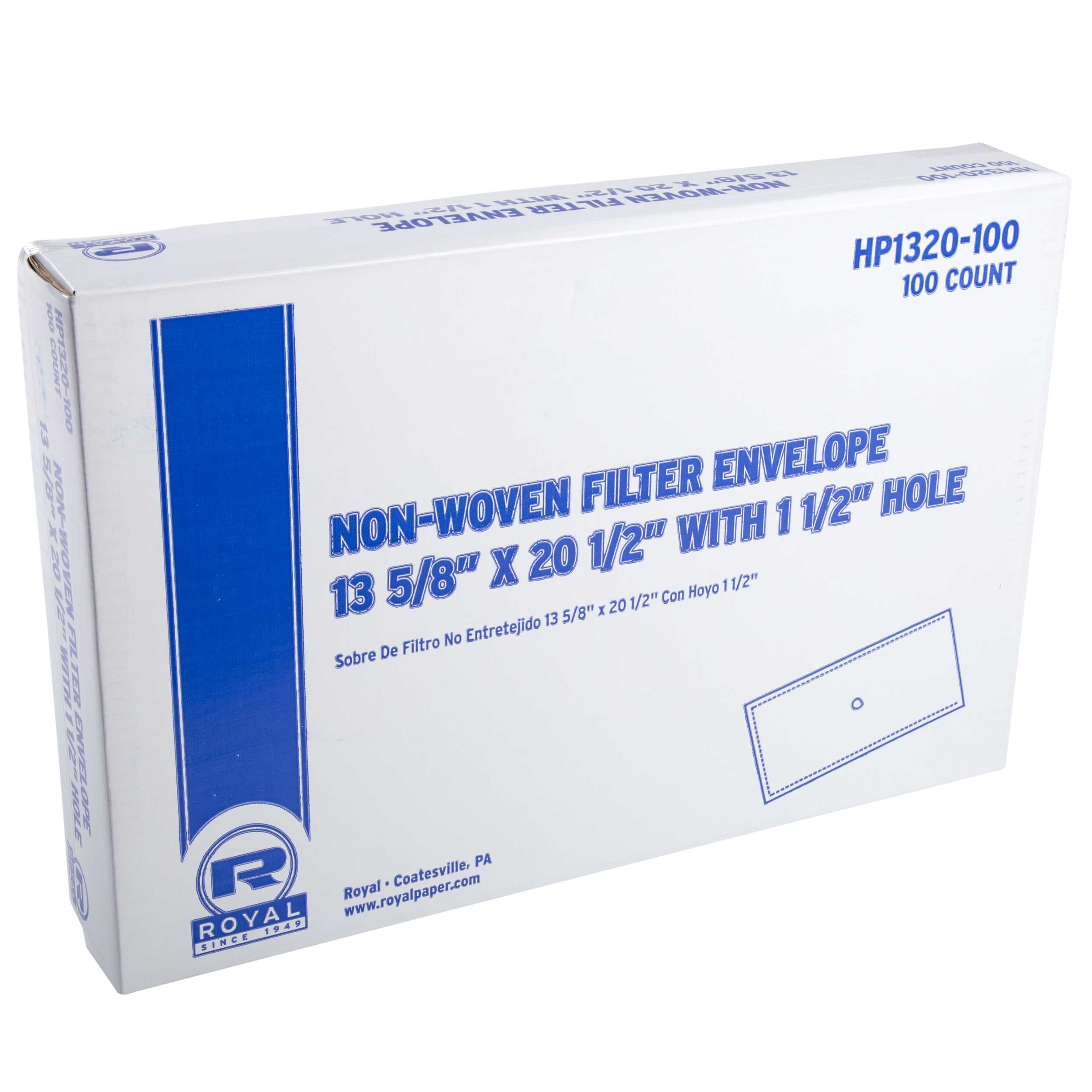 Royal Non Woven Filter Envelope, 13 3/4 x 20 3/4 inch -- 100 per case.