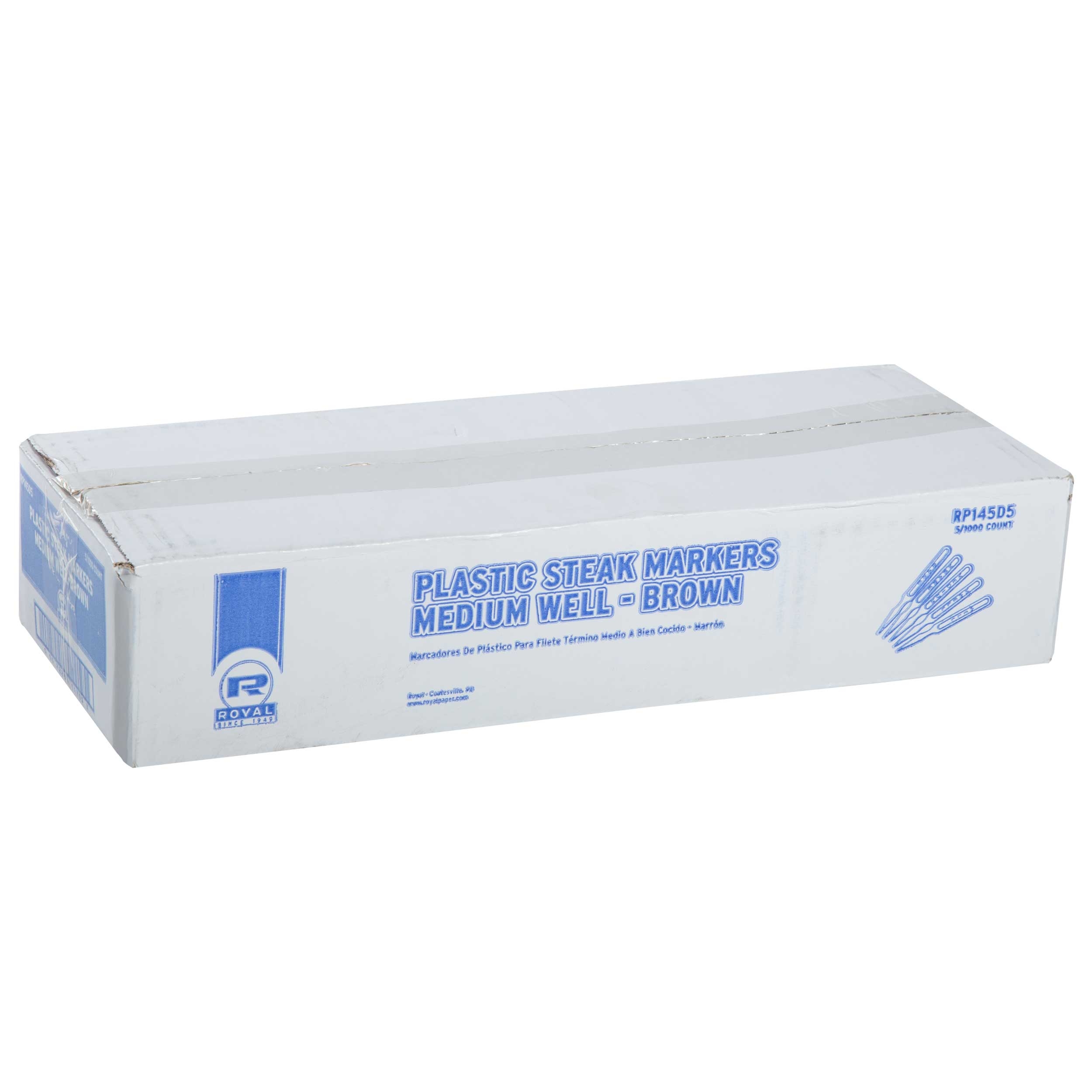 Royal Plastic Medium Brown Well Steak Marker -- 5000 per case.
