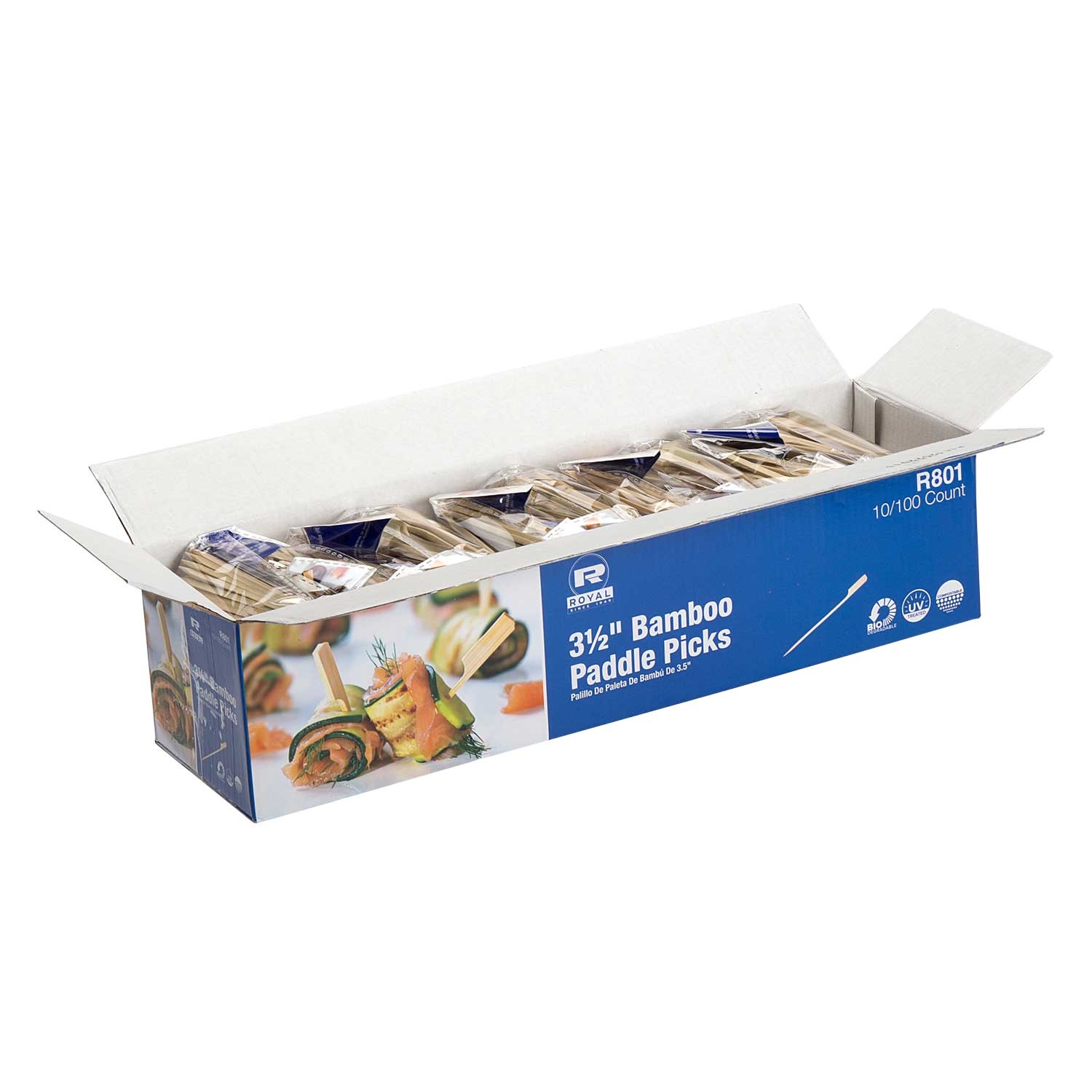 Royal Bamboo Paddle Pick, 3.5 inch -- 1000 per case.