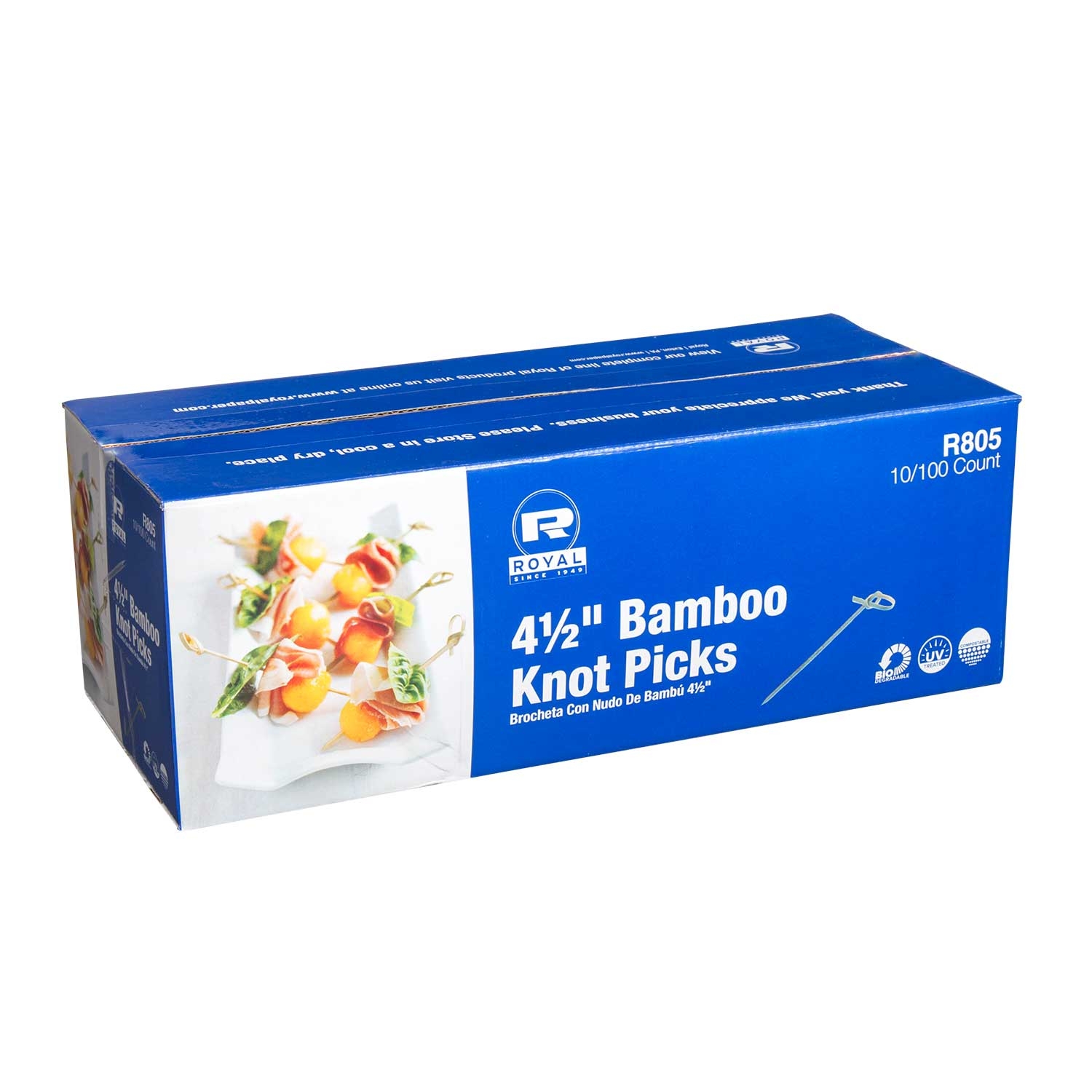 Royal Bamboo Knot Pick, 4.5 inch -- 1000 per case.