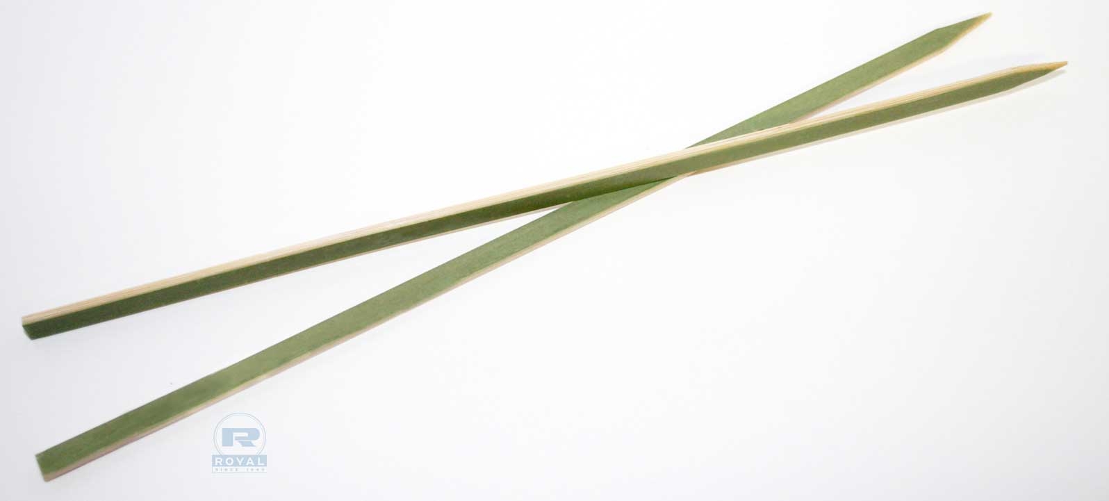Royal Flat Bamboo Skewers, 500 count per pack -- 36 per case.