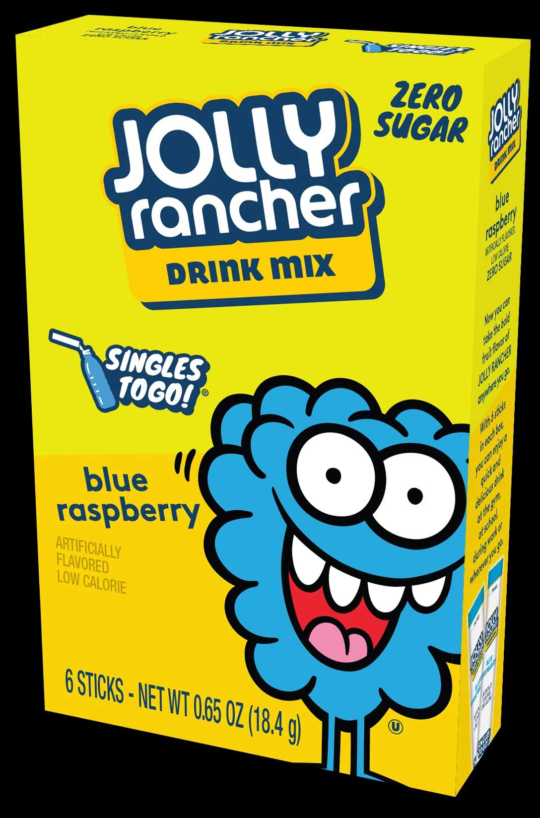 Jolly Rancher Singles To Go Blue Raspberry Powdered Drink Mix, 0.65 Ounce -- 12 per case