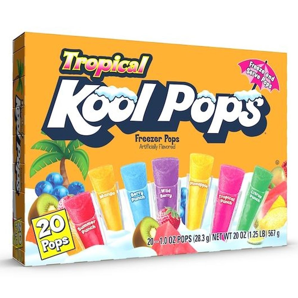 Kool Pops Assorted Freezer Pops, 20 count -- 16 per case