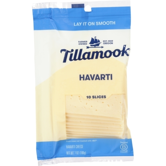 Tillamook Single Slice Farmstyle Havarti, 7 Ounce -- 12 per case