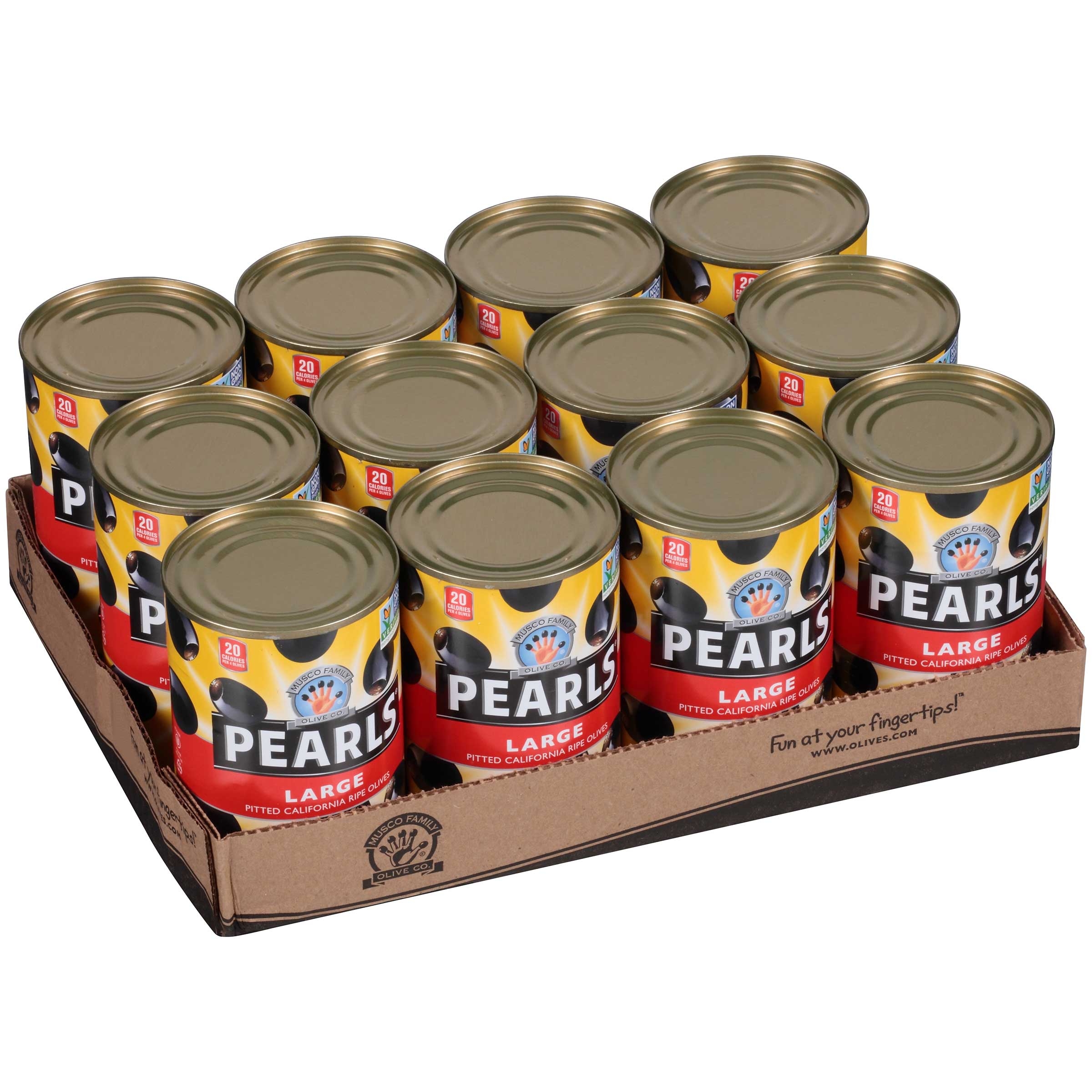 Pearls Large Pitted Ripe Olives, 6 Ounce -- 12 per case.