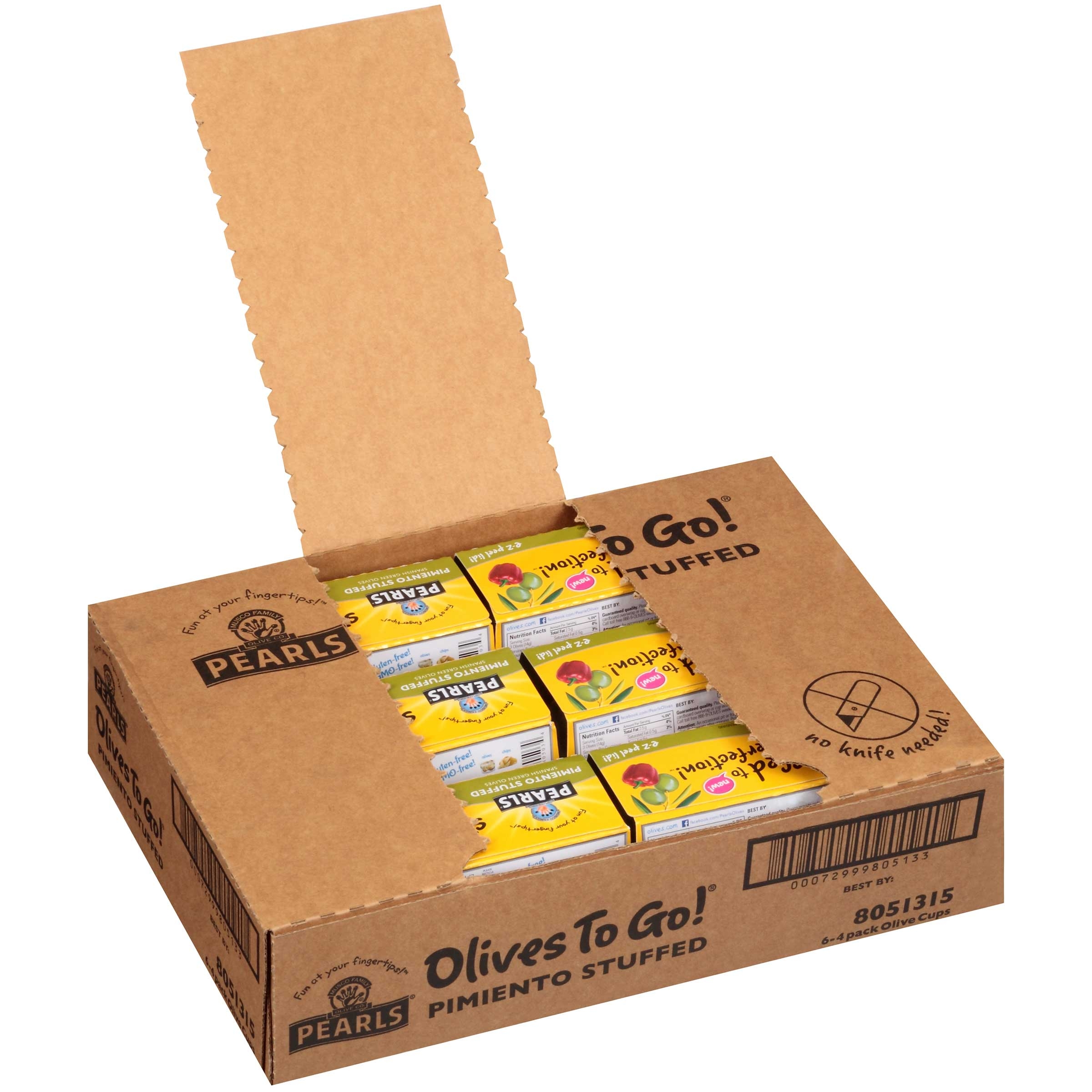 Pearls Pimento Stuffed Manzanilla Olives, 6.4 Ounce -- 6 per case.