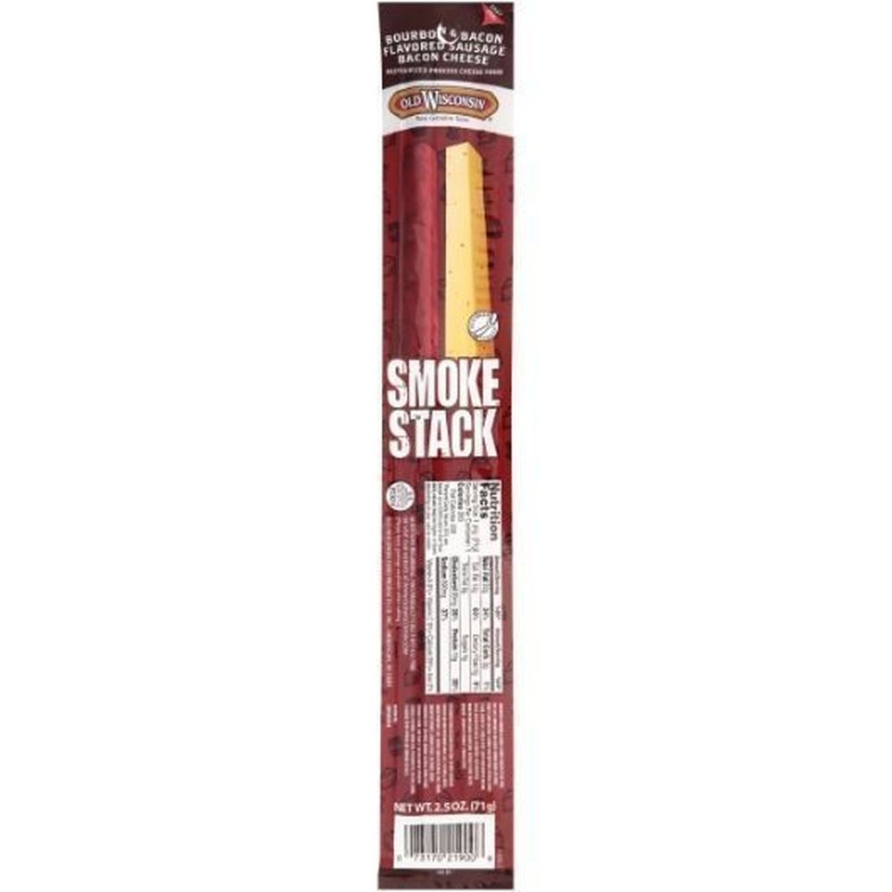 Old Wisconsin Bourbon and Bacon Smoke Stack, 2.5 Ounce -- 72 per case