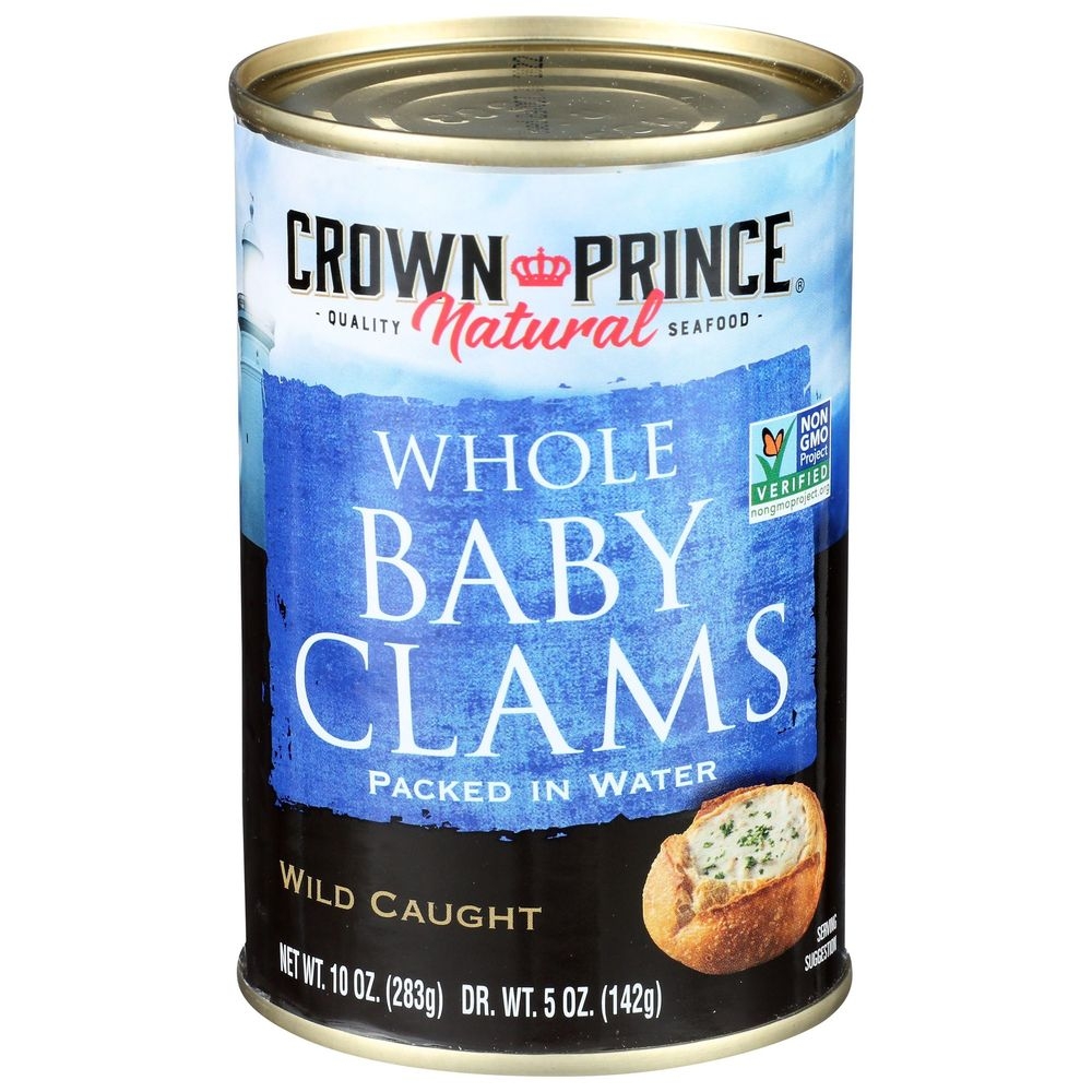 Crown Prince Wild Caught Baby Clams in Water, 10 Ounce -- 12 per case