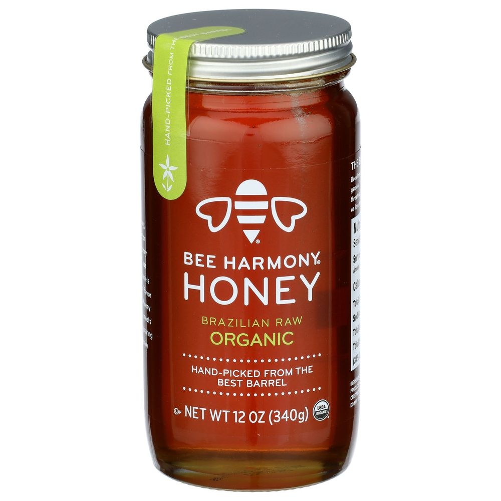 Bee Harmony Organic Brazilian Raw Honey, 12 Ounce -- 6 per case
