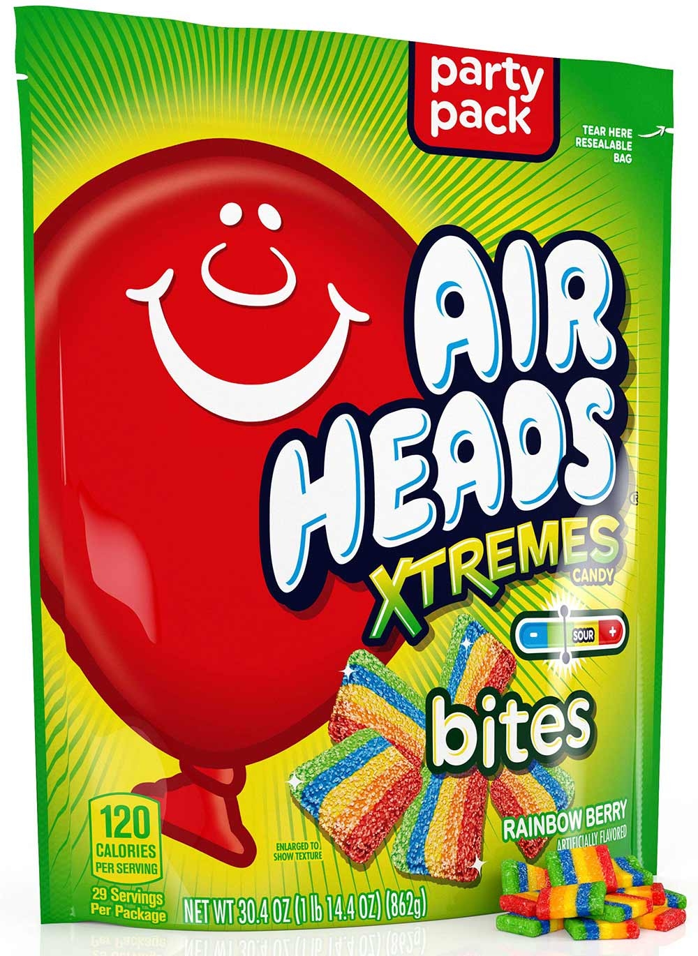 Airheads Xtremes Bites, 30.4 Ounce -- 4 per case.